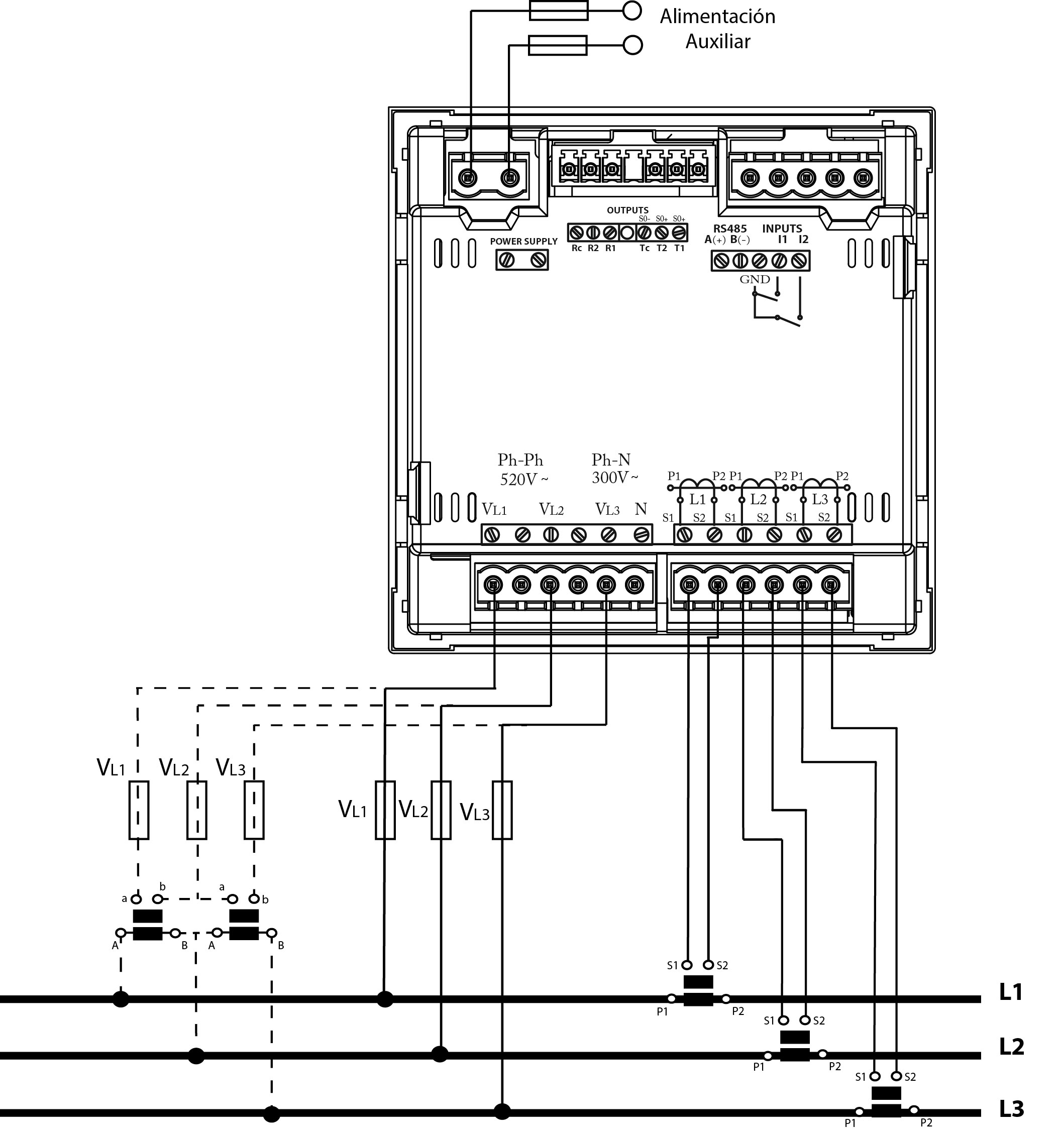 Voltmètre numérique DEL encastrable - 12 -24 V CC - IP64