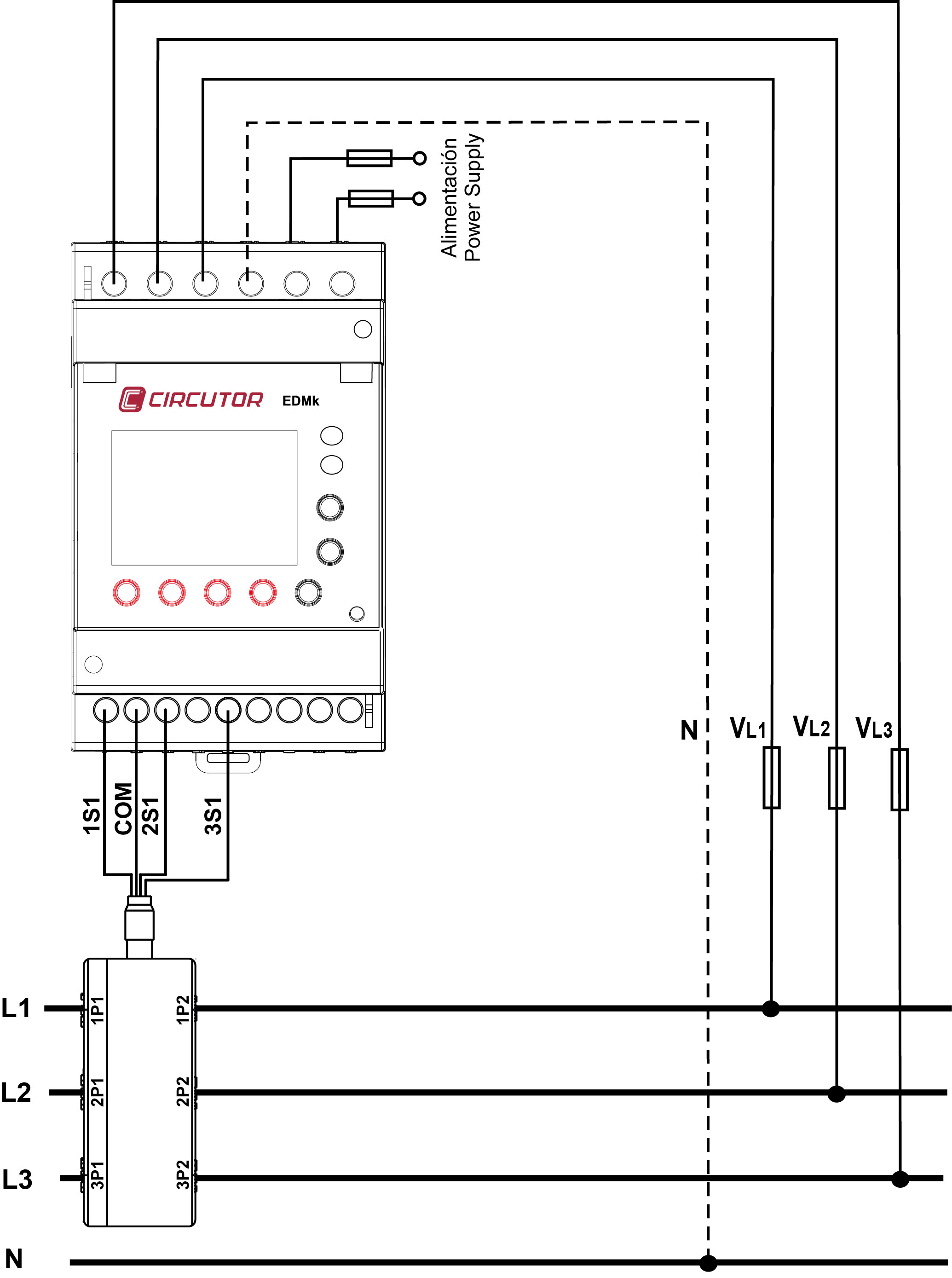 Circutor  MC3-63  Convertisseur de courant   63/0,25A CIRCUTOR 